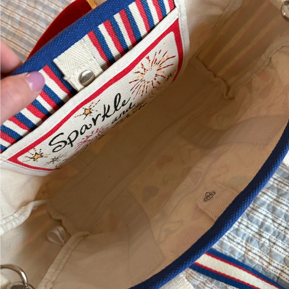 LIMITED EDITION Brighton LOVE Multicolor Heart Print Canvas Tote Bag Pristine - Picture 5 of 6